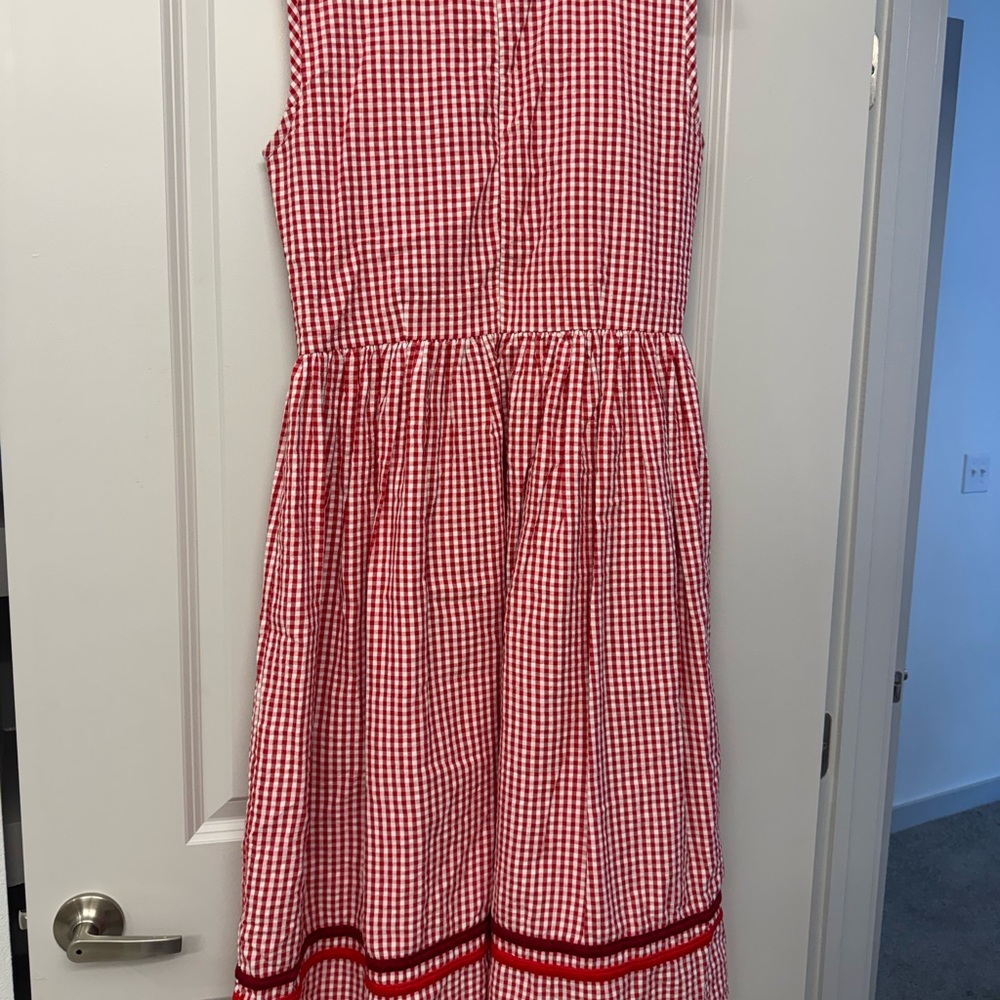 Jupe by Jackie Red Gingham Sleeveless Midi Dress - Picture 4 of 6